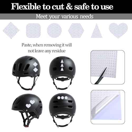 7 Sheets Reflective Stickers,12 x 8 inch Dot Reflective Stickers, Night Warning Reflection Tape, Waterproof Reflections Paper for Bikes, Cars, Mailbox