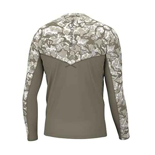 HUK Mens Icon X Pattern Long Sleeve Shirt, Performance Fishing Shirt
