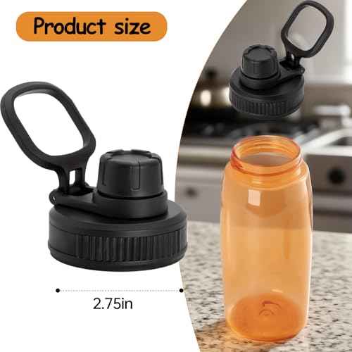 2 PCS Replacement Lid for CamelBak Chute Mag & Eddy, Compatible with 10+ CamelBak Bottle Sizes, Leakproof, BPA-Free, Black, 1520ml, Sports, Travel, Hiking, Camping