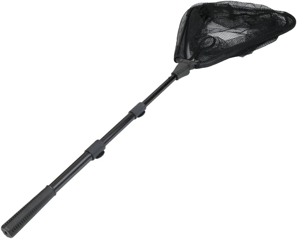 RESTCLOUD Fishing Landing Net - Telescoping Pole Handle, Extends 40-63 Inches for Freshwater Fishing