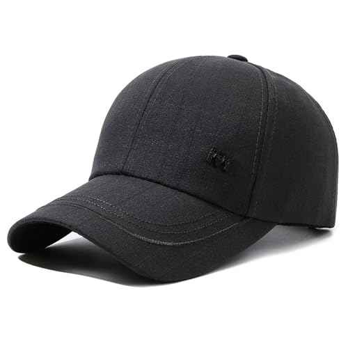 Men's Striped Vintage M Baseball Cap Cotton Trucker Hats Structured Golf Caps Adjustable Low Profile Dad Hat