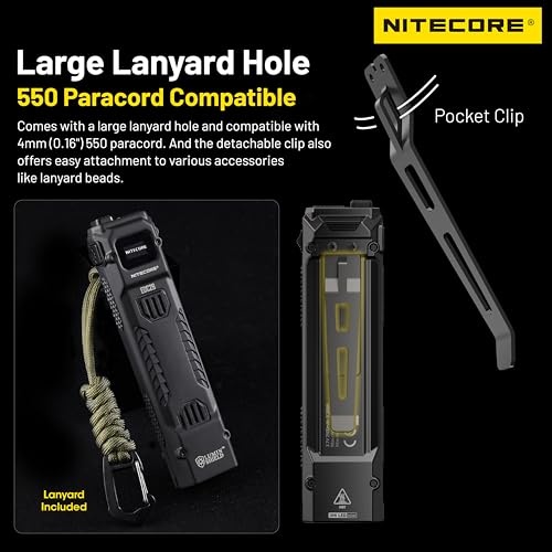 Nitecore EDC29 6500 Lumen Ultra Slim High Performance EDC Flashlight with Retractable Keychain