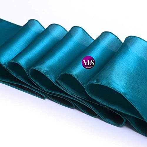 VDS Satin Chair Sashes Chair Cover Back Tie Sateen Bows Ribbon for Wedding Birthday Graduation Engagement Ceremony Event Party Banquet Venue Hotel All Dining Chair Decoration (200PC) (Dark Teal)