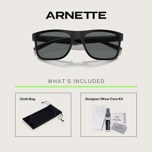 ARNETTE Khim AN4341 Square Sunglasses for Men +BUNDLE with ACCESSORY EYEWEAR KIT