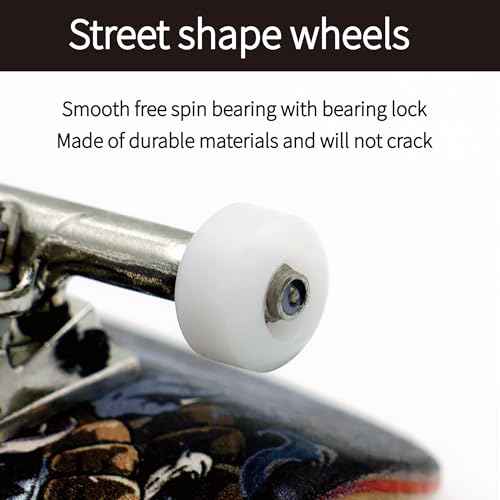 Fingerboard Wheels Durable Material Street Shape with Smooth Bearings (White)
