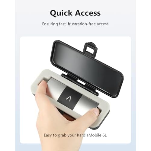 Kardia Mobile Case Only for KardiaMobile 6L EKG Heart Monitor, KardiaMobile 6L Case with Silicone Pad for Travel and Portable, Protect Kardia (CASE ONLY) Black