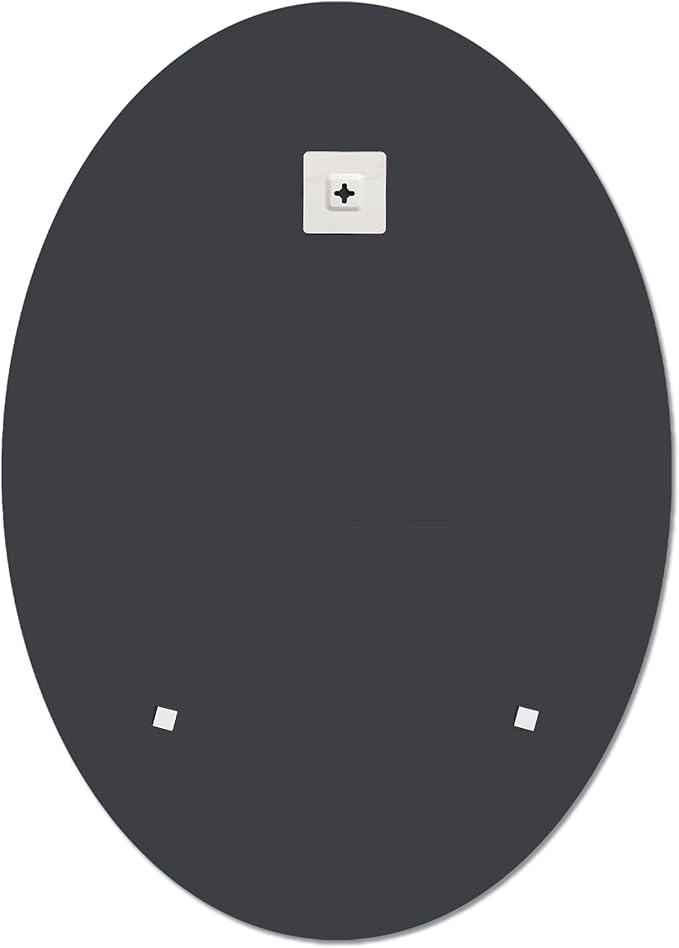 Bathroom Mirror for Over Sink, Oval Frameless Mirror, Beveled Polished Wall