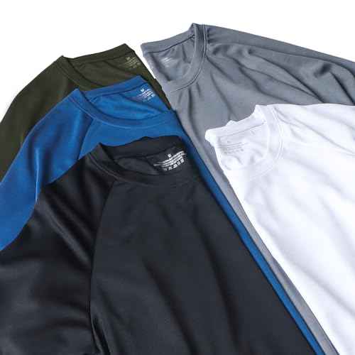 1/5 Pack Running Shirts Men Sport Tops Dry Fit Gym Wicking Athletic T Shirts Breathable Cool Workout Shirts