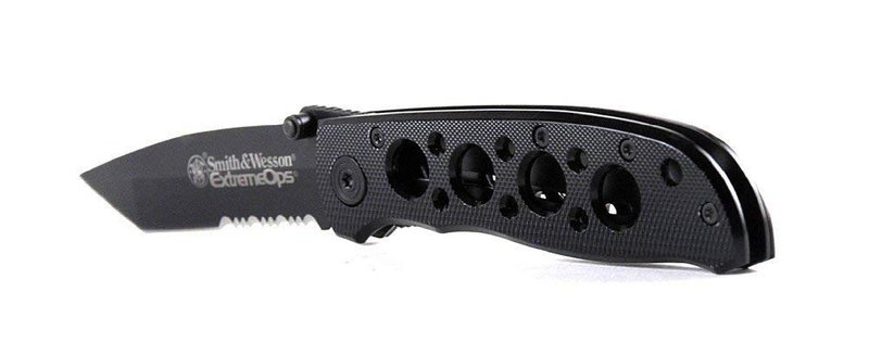Smith & Wesson unisex adult Clam Smith Wesson Extreme Ops Tanto 40Ser 4 1In Clm, Black, One Size US