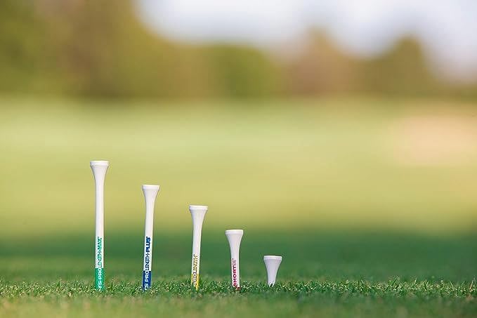 PTS Wooden Golf Tees - Durable 4-Inch Tees for Enhanced Performance | Pack of 50