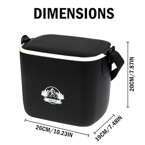 6 QT Insulated Cooler Box for Ice Beverage Food Storage Portable Ice Chest for Camping Picnic Tailgate Outdoor Use Chiller Caja Enfriadora Port?til para Camping