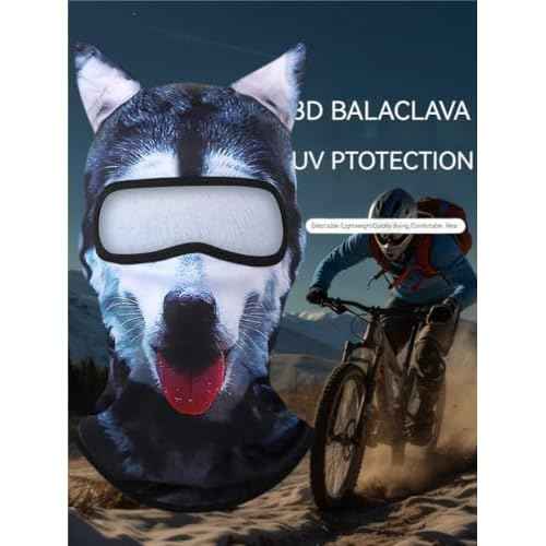 3D Cat Ski Balaclava Sheisty Face Mask with Ears Cute Animal Ski Mask for Music Festivals Raves Party Outdoor Activities