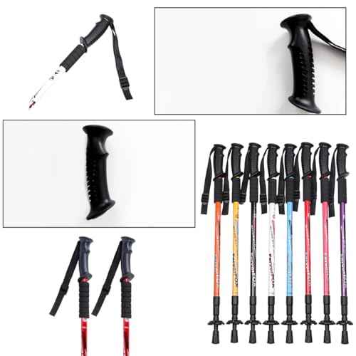 2 Pack Trekking Pole Handle Grip Replacement Rubber Sleeve Adapter with Hand Straps for 20mm Dia. Hiking Poles Walking Stick Cane Monopod Climbing Rod