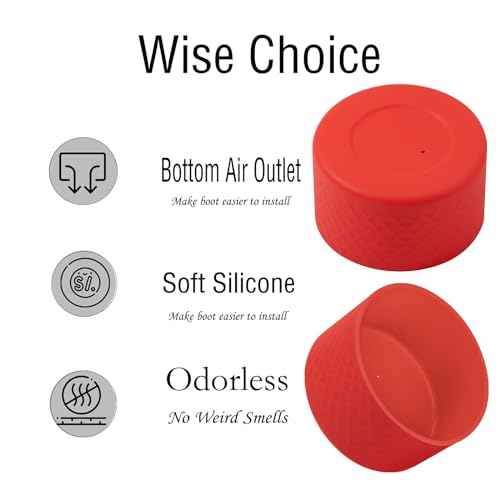 Silicone Boot for Stanley, Cup Boots Compatible with Stanley 40oz 30oz 20oz Tumbler, Cup Accessories Boot Red