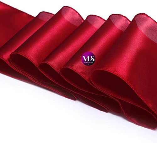 VDS Satin Chair Sashes Chair Cover Back Tie Sateen Bows Ribbon for Wedding Birthday Graduation Engagement Ceremony Event Party Banquet Venue Hotel All Dining Chair Decoration (300PC) (Apple Red)