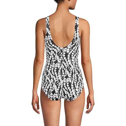 Lands' End Women's Chlorine Resistant Soft Cup Tugless Sporty One Piece Swimsuit