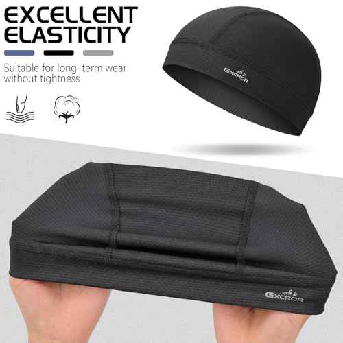 GXCROR Cooling Skull Cap Helmet Liner for Men Women, Moisture Wicking Cycling Cap