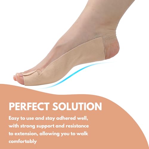 10Pcs of Turf Toe T-Straps - Moleskin Splints for Big Toe Injuries - Adhesive Toe Straighteners Turf Toe Wrap Elastic Tape
