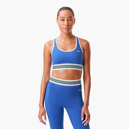 Lacoste x Bandier Women's All Motion Striped Sports Bra