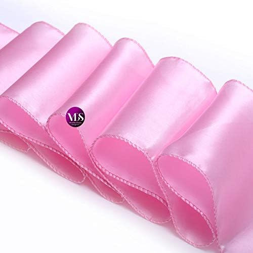 VDS Satin Chair Sashes Chair Cover Back Tie Sateen Bows Ribbon for Wedding Birthday Graduation Engagement Ceremony Event Party Banquet Venue Hotel All Dining Chair Decoration (200PC) (Pink)