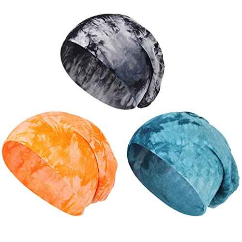 Bohend Bohemian Beanie Hats Headwear Cap Stretch Non Slip Bandanas Sleep Turbans Hats for Women Men Close top Head Covering