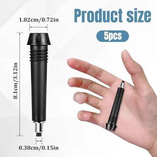 5 Pack Trekking Pole Carbide Tips Universal Hiking Rod End Tip Replacement Walking Sticks Tip Protectors Carbide Poles Tips for Outdoor Climbing Snow Mud