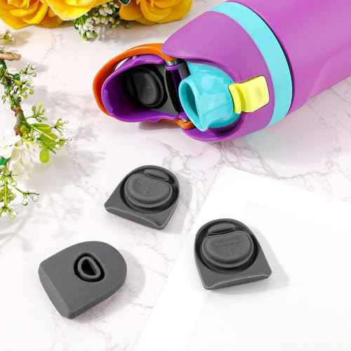 4pcs Replacement Stopper Compatible with Owala FreeSip 24oz 32oz 40oz, BPA-Free Silicone Water Bottle Lid Gaskets Replacement for Owala 16/24/32/40oz Bottle Mouth Cap Stopper Seal Parts Accessories
