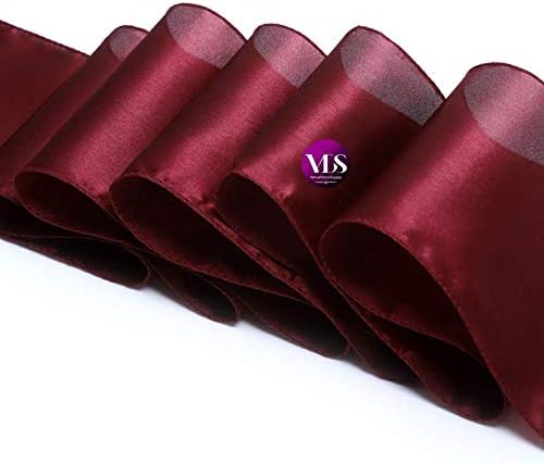 VDS Satin Chair Sashes Chair Cover Back Tie Sateen Bows Ribbon for Wedding Birthday Graduation Engagement Ceremony Event Party Banquet Venue Hotel All Dining Chair Decoration (200PC) (Maroon)