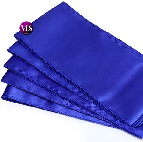 VDS Satin Chair Sashes Chair Cover Back Tie Sateen Bows Ribbon for Wedding Birthday Graduation Engagement Ceremony Event Party Banquet Venue Hotel All Dining Chair Decoration (300PC) (Royal Blue)