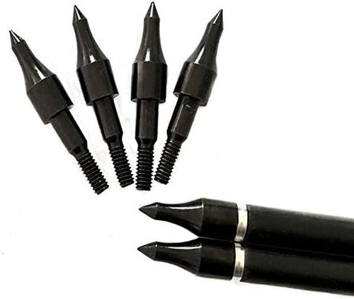 12pcs Archery Arrow Tips 75/100/125/150 Grain Field Points 5/16 inch Screw in Bullet Points Arrowheads Broadheads for Crossbow Recurve Bow Compound Bow Hunting Bow and Arrow Target Shooting Practice