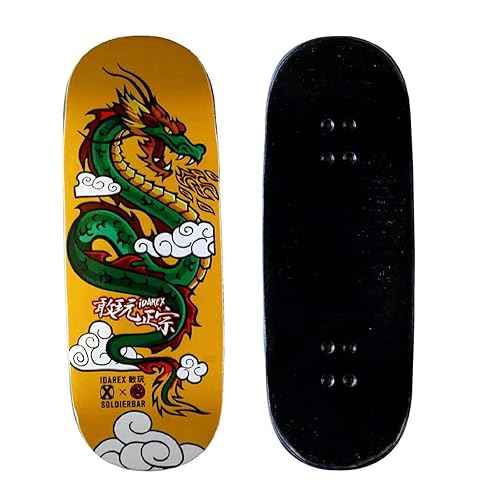 Soldierbar Pro Fingerboard Complete (5-layer Handmade Maple Deck+ ARK i (34.5mm) Truck+Pro Ics Wheels) (Fortune Loong)