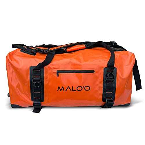 Malo'o Airtight Waterproof Adventure Duffle - Ideal for Kayaking, Camping, Beach, Fishing, Boating, Hiking - Water-Tight Zipper