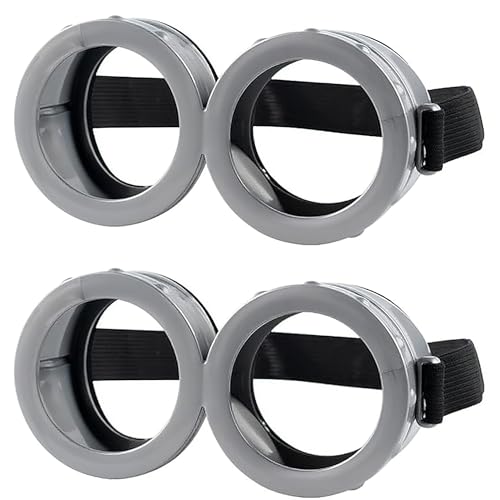 2 Pack Halloween Goggles for Adult Kids Round Goggles Glasses Costume Accessories for Men Women Cosplay Party Set