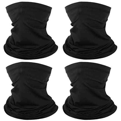 4 Pack Neck Gaiter Face Mask Scarf Masks Bandanas Breathable Outdoor Headwear Balaclavas Cover for Men Women