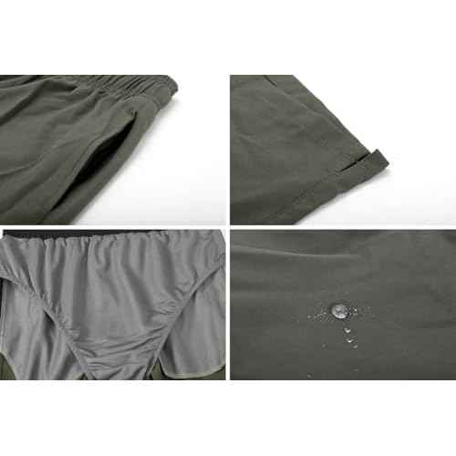 Tyhengta Men's Swim Trunks Quick Dry Beach Shorts with Zipper Pockets and Mesh Lining