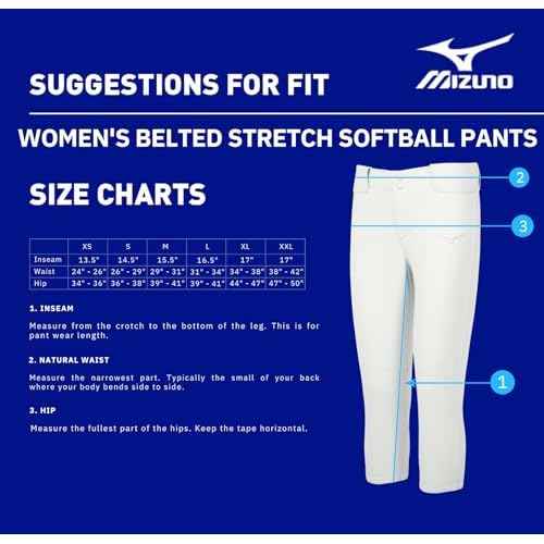 Mizuno Women's Belted Stretch Fastpitch Softball Pant