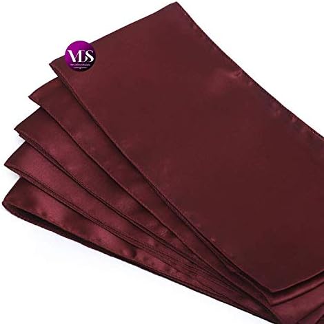 VDS Satin Chair Sashes Chair Cover Back Tie Sateen Bows Ribbon for Wedding Birthday Graduation Engagement Ceremony Event Party Banquet Venue Hotel All Dining Chair Decoration (200PC) (Maroon)
