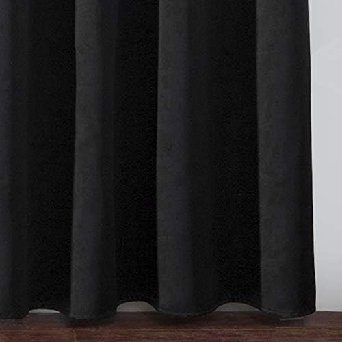 LEMOMO Black Thermal Blackout Curtains/52 x 45 Inch/Set of 2 Panels Room