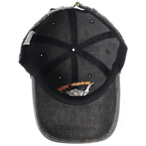 Funny Halloween Spooky Vibes Hats, Adjustable Embroidery Cotton Skeleton Hand Vintage Baseball Cap for Men Women