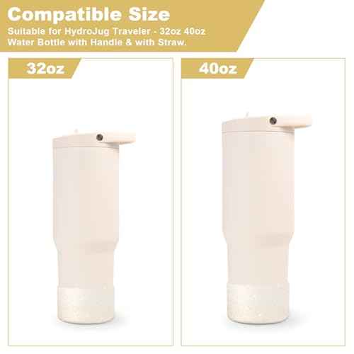2PCS Glitter Silicone Boot for Hydrojug Traveler 40 oz, Anti-Slip Protective Sleeve for Hydrojug Stainless Steel Tumbler, Bottom Cover Base Accessories