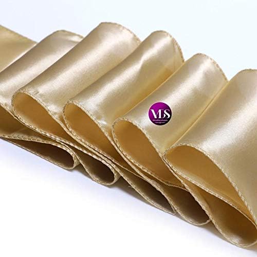 VDS Satin Chair Sashes Chair Cover Back Tie Sateen Bows Ribbon for Wedding Birthday Graduation Engagement Ceremony Event Party Banquet Venue Hotel All Dining Chair Decoration (25PC) (Champagne)