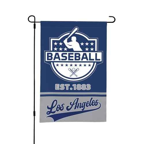 Los Angeles Flags Double Sided Printing Los Angeles baseball team Garden Flags 18" x 12.5 For Outside Yard