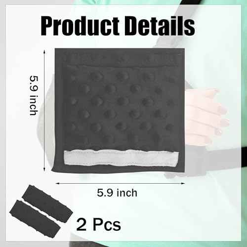 2Pcs Strap Cushion for Arm Sling - Sling Cushion for Arm Suitable for 1.5 Inches Wide, Universal Cushions Designed to Relieve Shoulder Pressure Caused By Slings,Black