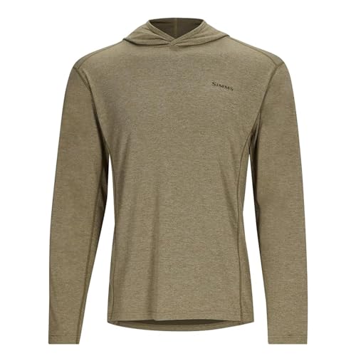 Simms Men's BugStopper Hoody - Insect Shield Technology With UPF 30 Fabric - Quick Dry Bug Repellent Fishing Shirt for Warm Weather Outdoor Activities (Bay Leaf Heather, 2X-Large)