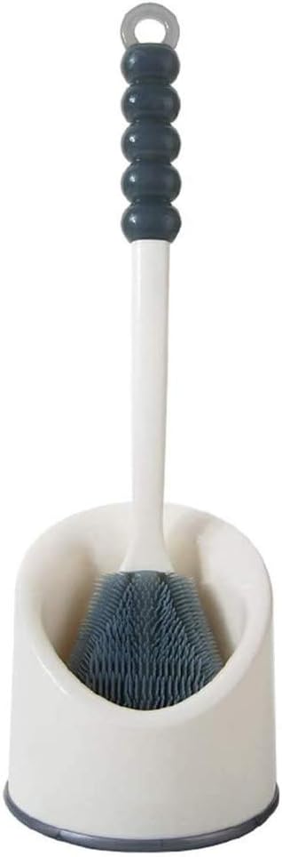 Toilet Brush with Bracket Bathroom Cleaner Scrubber and Set, Plastic Cleaning with Long Handle
