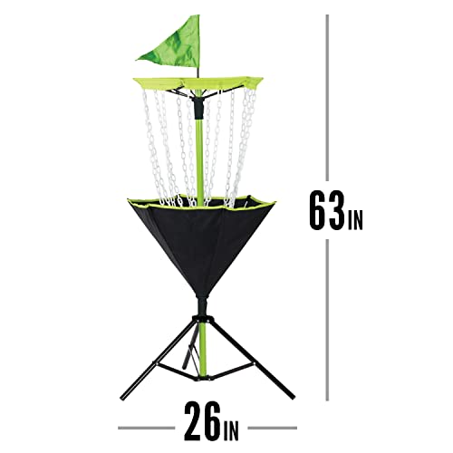 Franklin Sports Disc Golf Baskets - Portable Disc Golf Target with Chains Included - Disc Golf Basket Stand Equipment for Hole + Course Creation