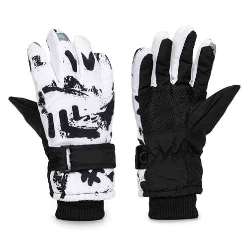 Kids-Ski-Gloves for Boys & Girls 6-9 Years - Windproof Winter Gloves, Non-Slip Snow & Cycling Mittens for Cold Weather