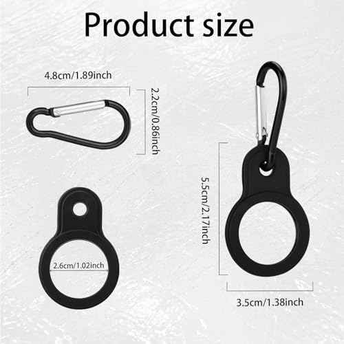 6pcs Water Bottle Clips,Silicone Hanging Bottle Buckle Clip Carabiner with 6 Pieces Keychain Ring Clip,Portable Water Bottle Ring Holder for Outdoor Camping Hiking Traveling