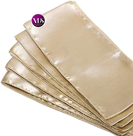 VDS Satin Chair Sashes Chair Cover Back Tie Sateen Bows Ribbon for Wedding Birthday Graduation Engagement Ceremony Event Party Banquet Venue Hotel All Dining Chair Decoration (200PC) (Champagne)