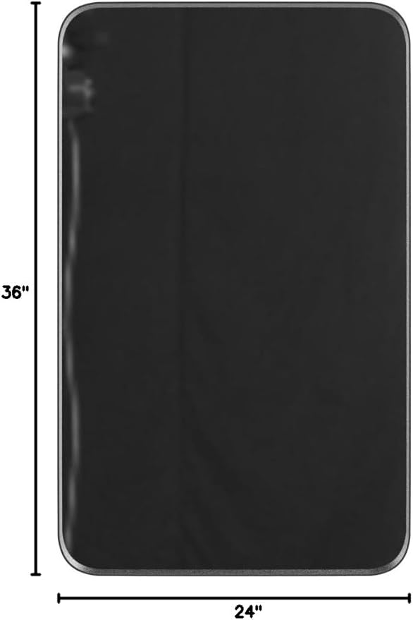 LOAAO Black Metal Framed Bathroom Mirror